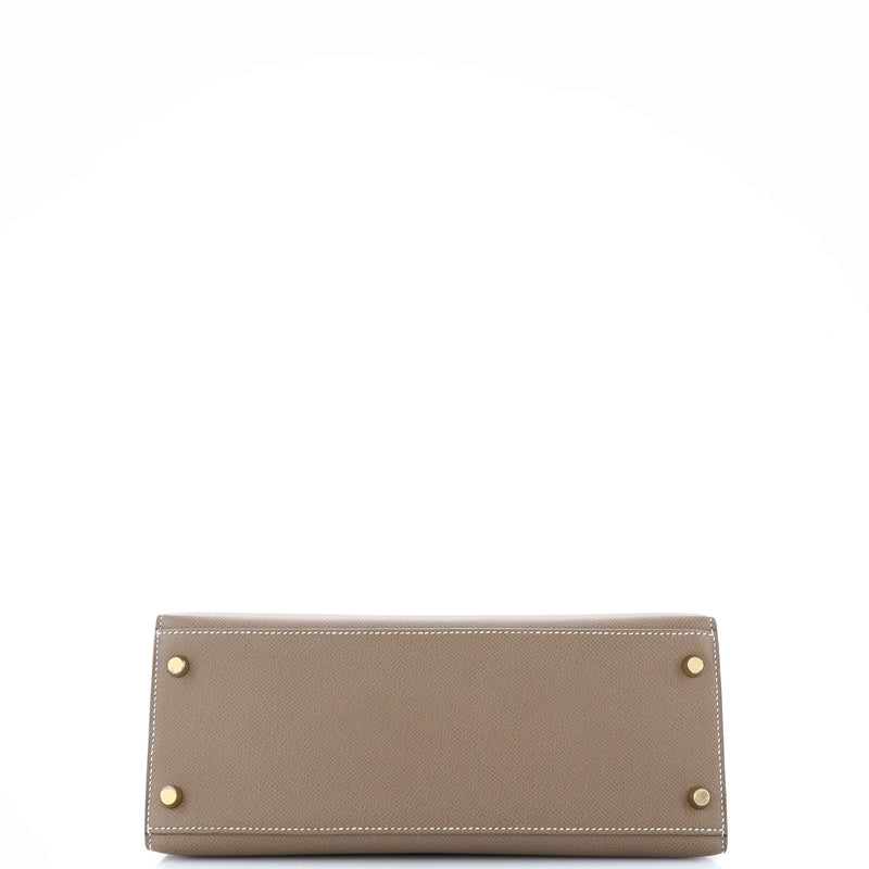 Hermes Kelly Handbag Grey Epsom With