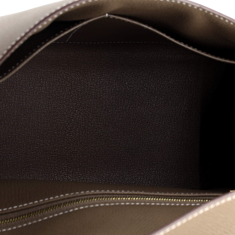 Hermes Kelly Handbag Grey Epsom With