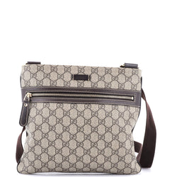 Gucci Flat Messenger Bag Gg Coated