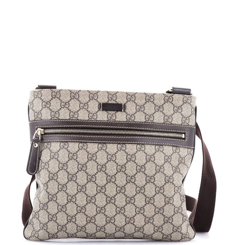 Gucci Flat Messenger Bag Gg Coated