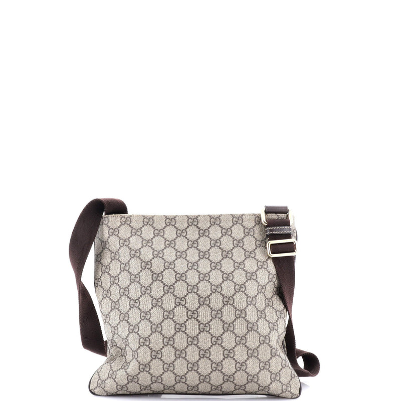 Gucci Flat Messenger Bag Gg Coated
