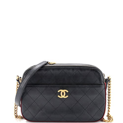 Chanel Button Up Camera Case Quilted