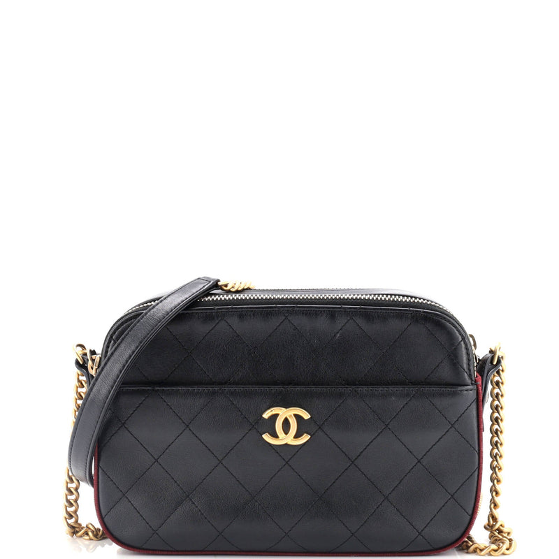 Chanel Button Up Camera Case Quilted