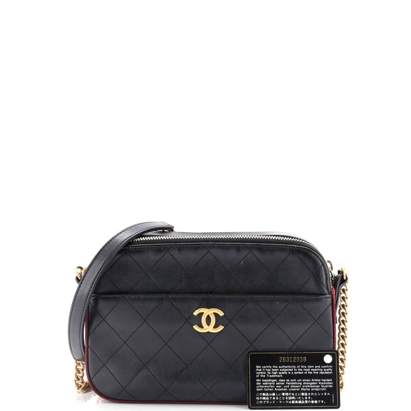 Chanel Button Up Camera Case Quilted
