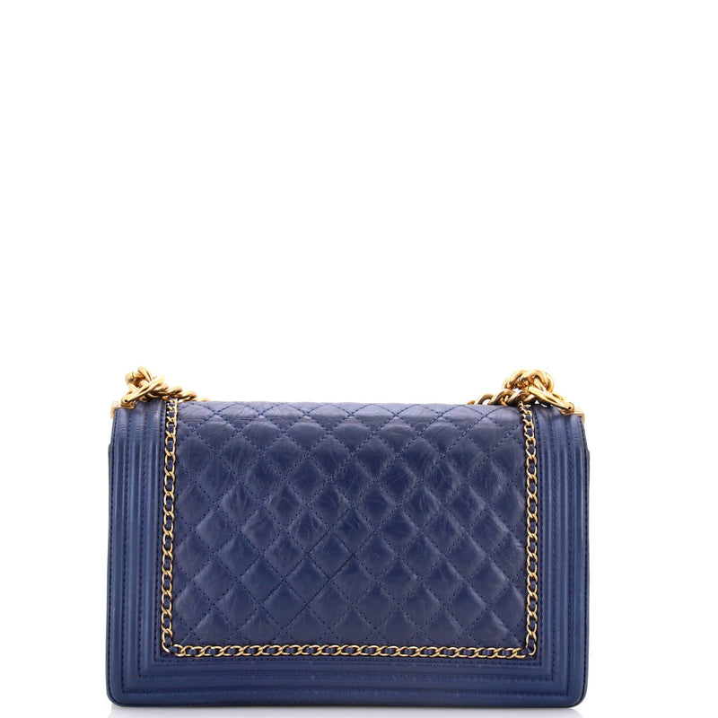 Chanel Jacket Boy Flap Bag Quilted Aged