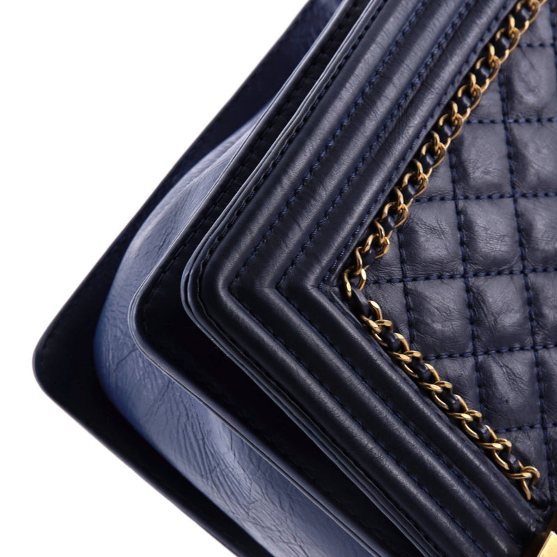 Chanel Jacket Boy Flap Bag Quilted Aged