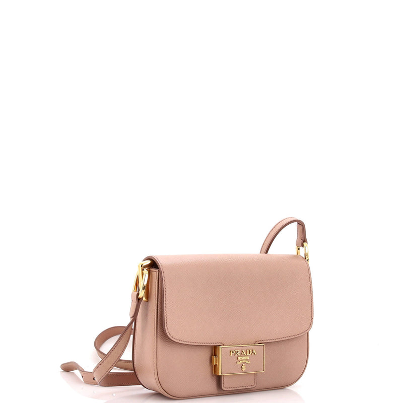 Prada Embleme Flap Bag Saffiano Leather