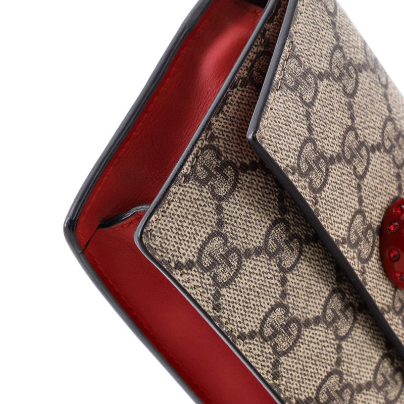 Gucci Cherries Wallet On Chain Gg Coated