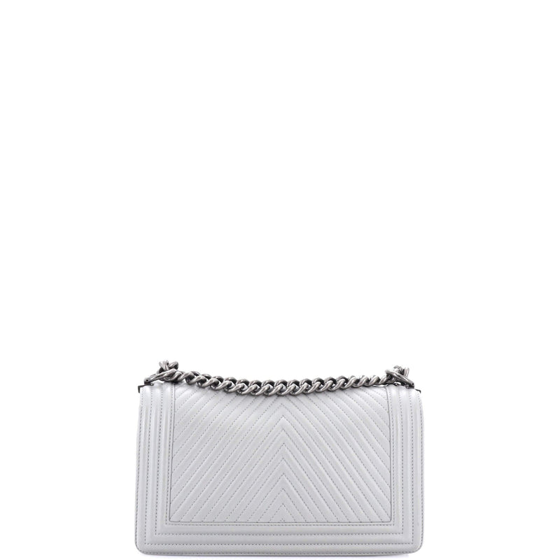Chanel Boy Flap Bag Chevron Wrinkled