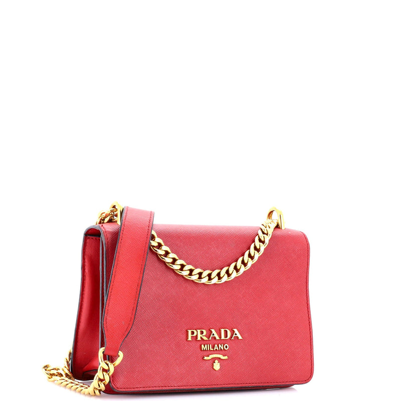 Prada Chain Flap Crossbody Bag Saffiano