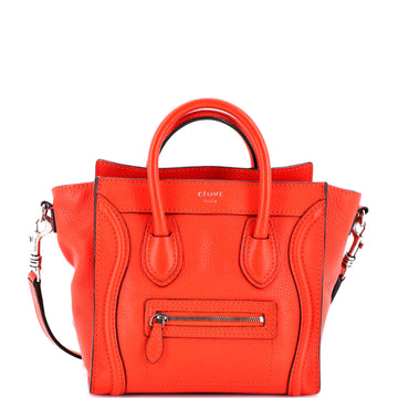 Celine Luggage Bag Grainy Leather Nano