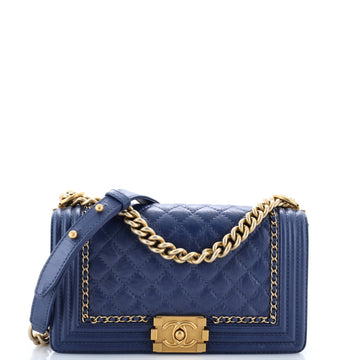 Chanel Jacket Boy Flap Bag Quilted Aged