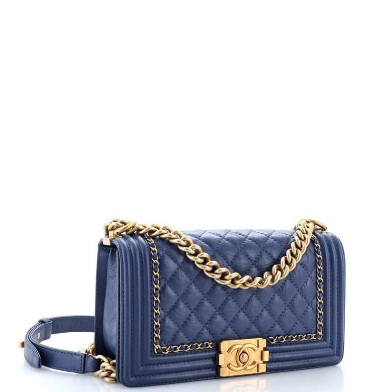 Chanel Jacket Boy Flap Bag Quilted Aged