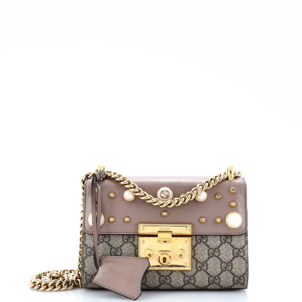Gucci Pearly Padlock Shoulder Bag Gg