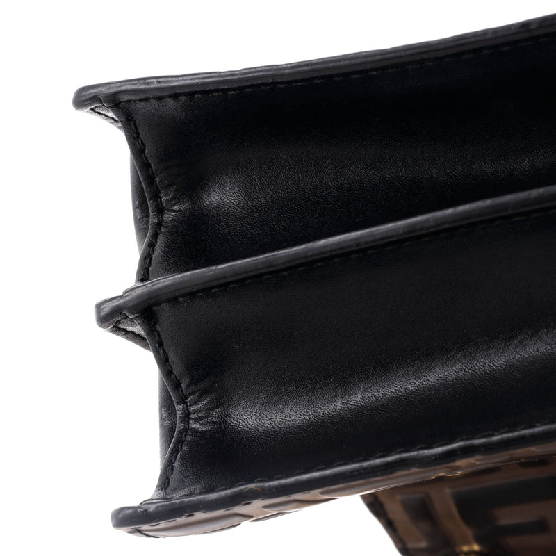 Fendi Kan U Shoulder Bag Zucca Embossed