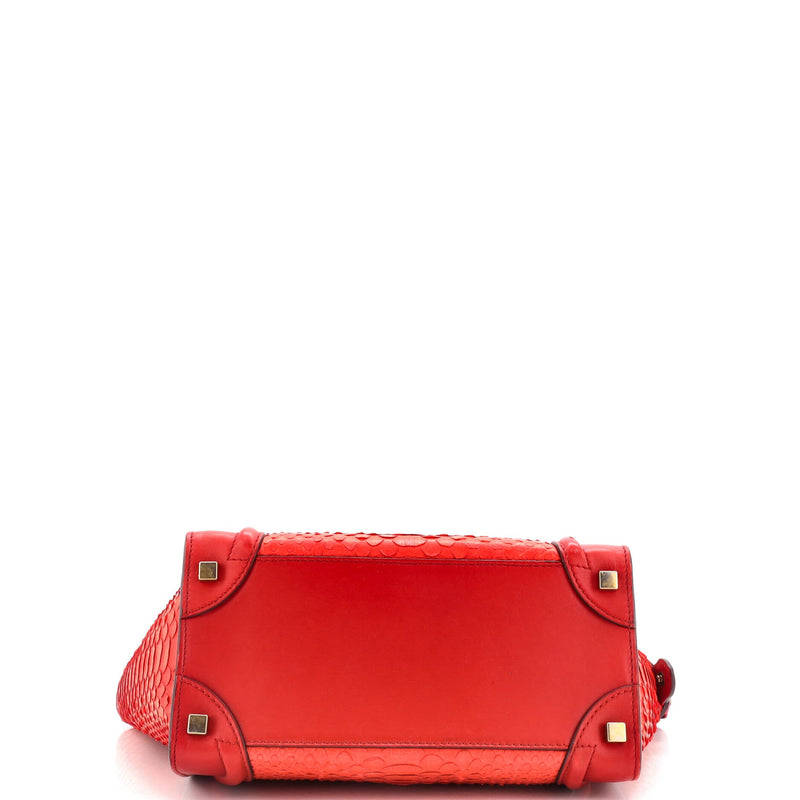 Celine Luggage Bag Python Micro