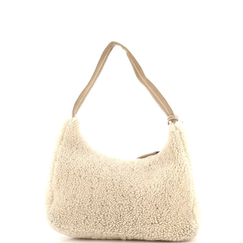 Prada Re-Edition Hobo Shearling Mini