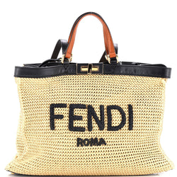 Fendi Peekaboo X-Tote Raffia Medium