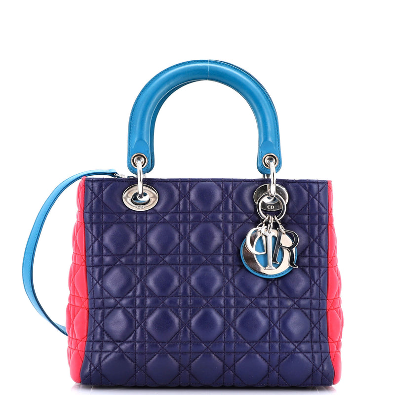 Christian Dior Tricolor Lady Bag Cannage