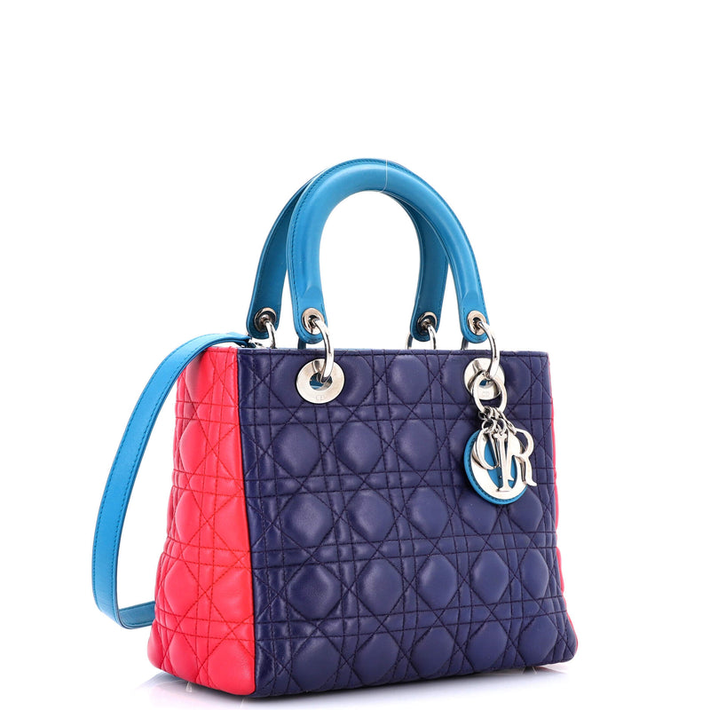 Christian Dior Tricolor Lady Bag Cannage