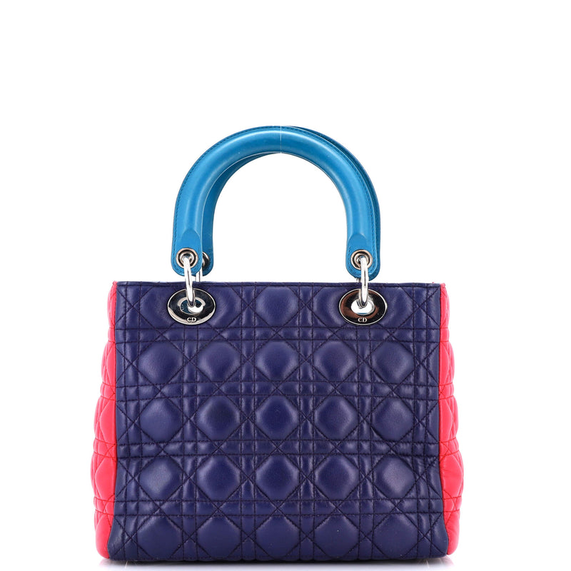 Christian Dior Tricolor Lady Bag Cannage