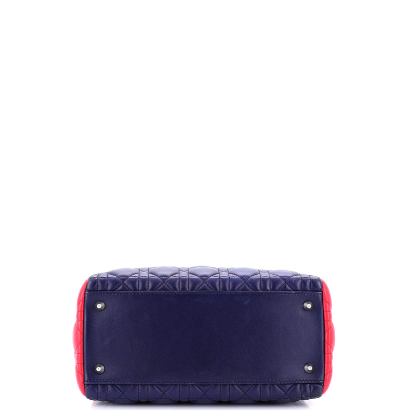 Christian Dior Tricolor Lady Bag Cannage
