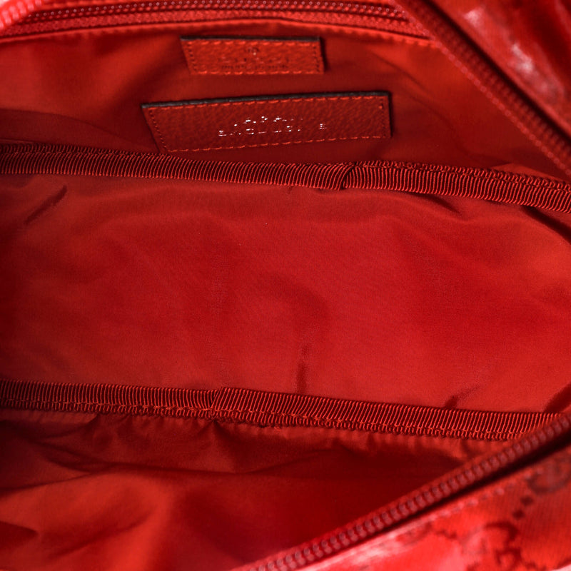 Gucci Web Buckle Messenger Bag Gg Coated