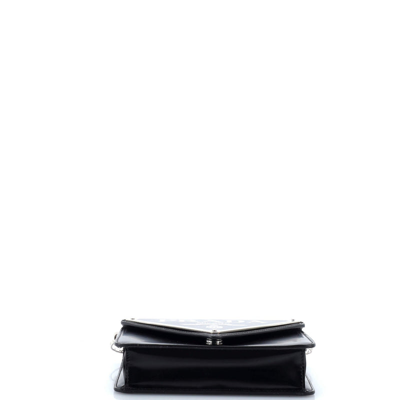 Prada Maxi Triangle Logo Chain Flap Bag
