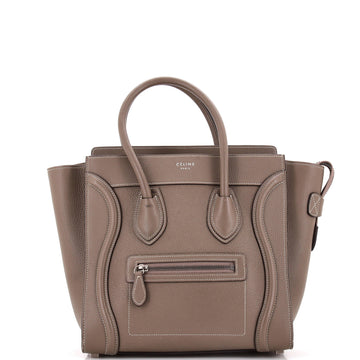 Celine Bicolor Luggage Bag Leather Micro