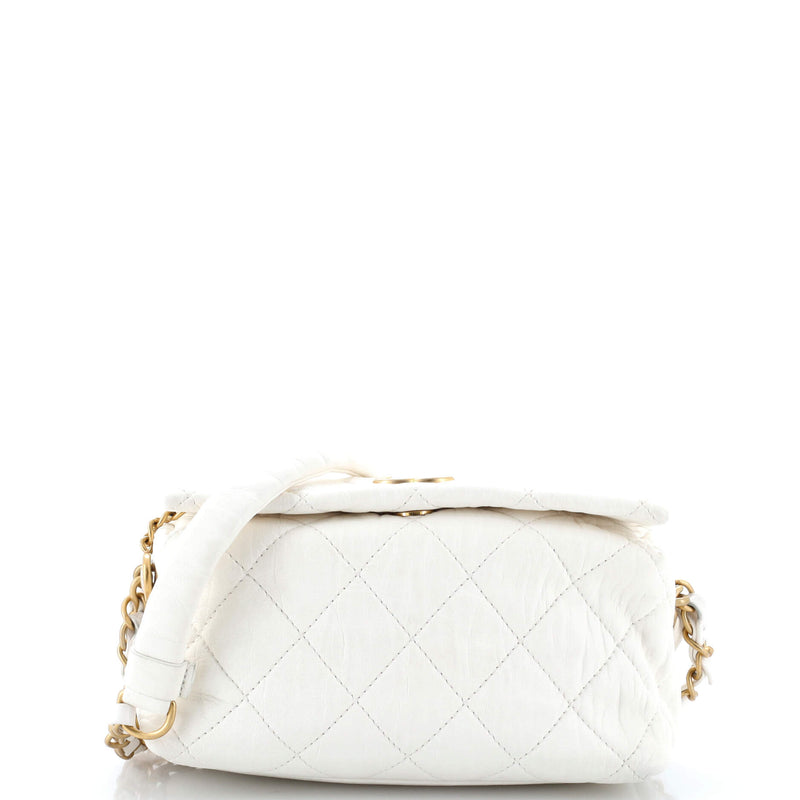 Chanel Cc Links Hobo Quilted Crumpled