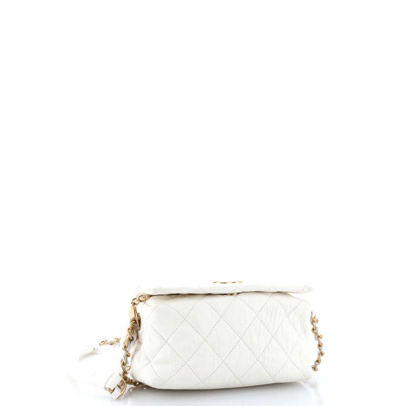 Chanel Cc Links Hobo Quilted Crumpled