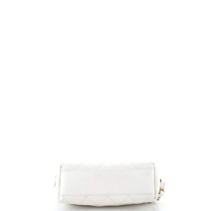 Chanel Cc Links Hobo Quilted Crumpled