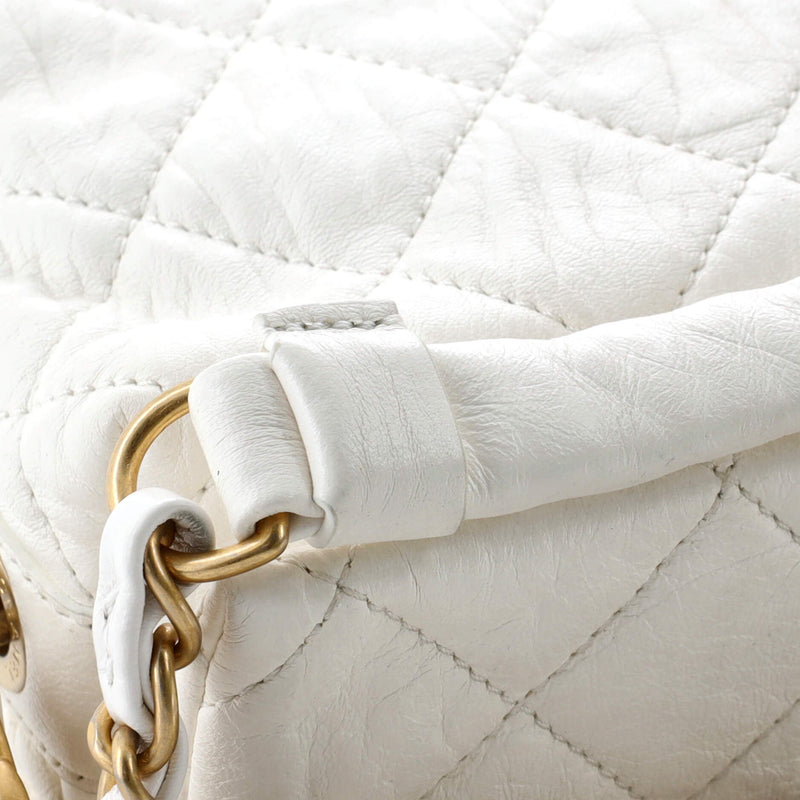 Chanel Cc Links Hobo Quilted Crumpled