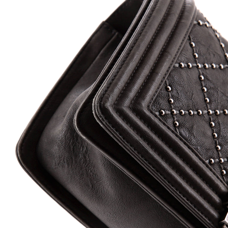 Chanel Boy Flap Bag Studded Quilted