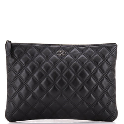 Chanel Double Stitch O Case Clutch