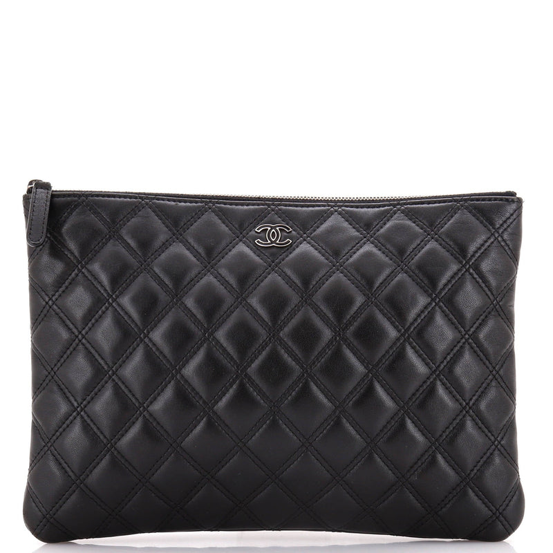 Chanel Double Stitch O Case Clutch