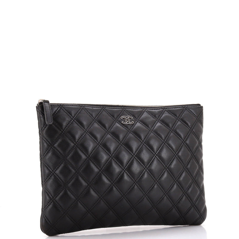 Chanel Double Stitch O Case Clutch