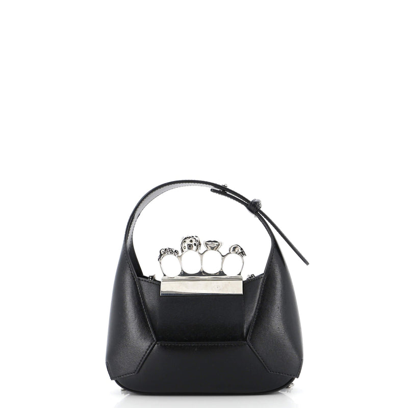 Alexander Mcqueen Jewelled Hobo Leather