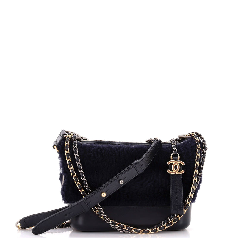 Chanel Gabrielle Hobo Shearling And