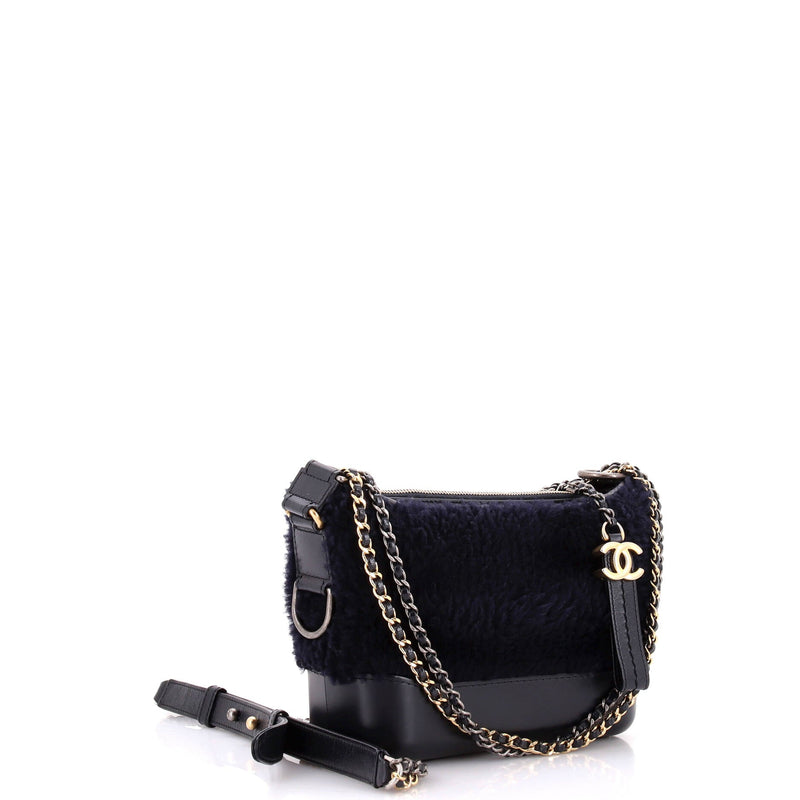 Chanel Gabrielle Hobo Shearling And