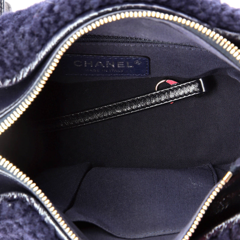 Chanel Gabrielle Hobo Shearling And