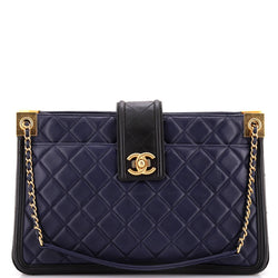 Chanel Elegant Cc Tote Quilted Lambskin