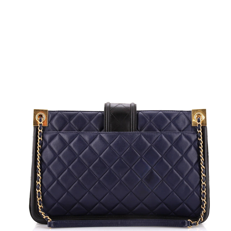 Chanel Elegant Cc Tote Quilted Lambskin