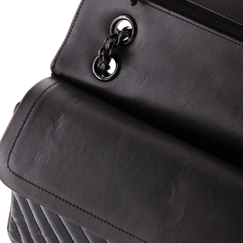 Chanel So Black Classic Double Flap Bag