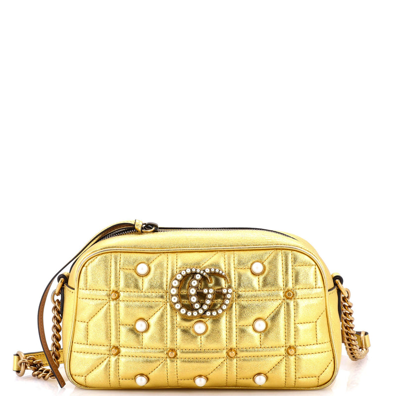 Gucci Pearly Gg Marmont Shoulder Bag