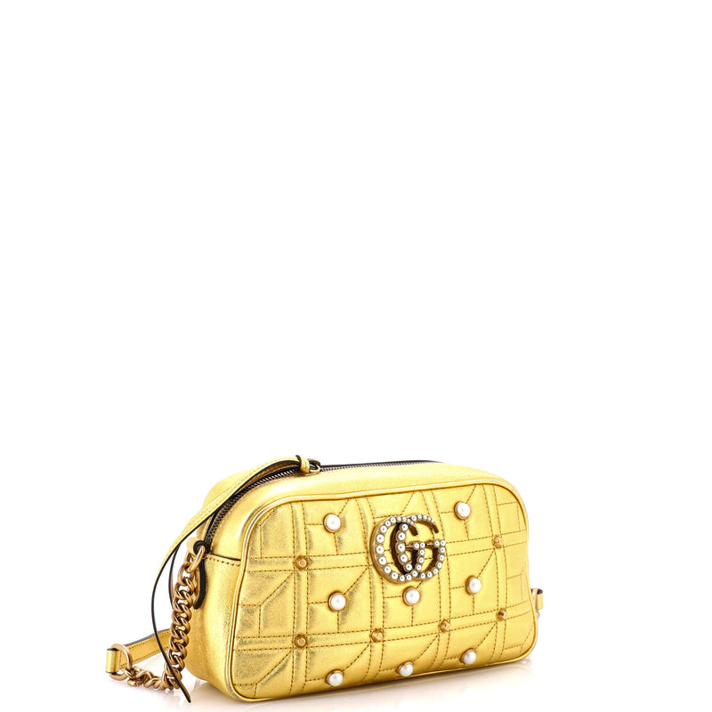 Gucci Pearly Gg Marmont Shoulder Bag