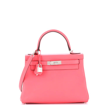 Hermes Kelly Handbag Rose Azalée