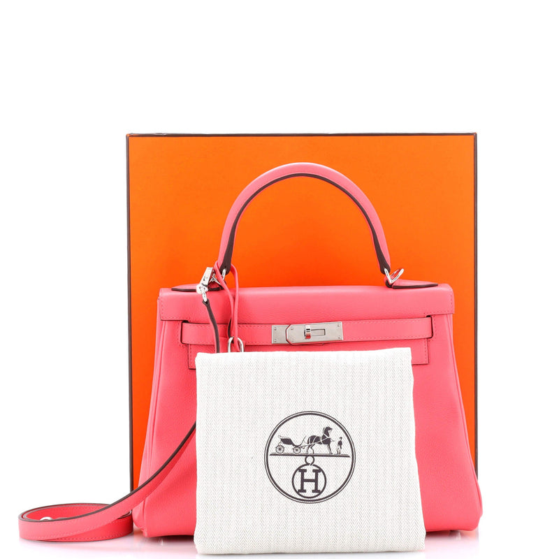 Hermes Kelly Handbag Rose Azalée