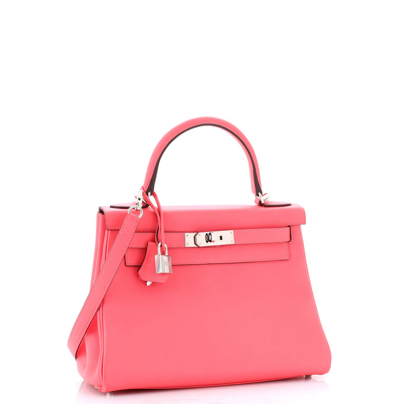 Hermes Kelly Handbag Rose Azalée