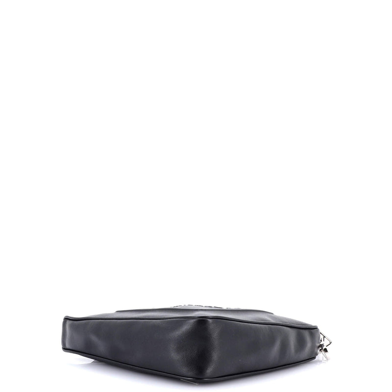 Prada Triangle Logo Wristlet Pouch